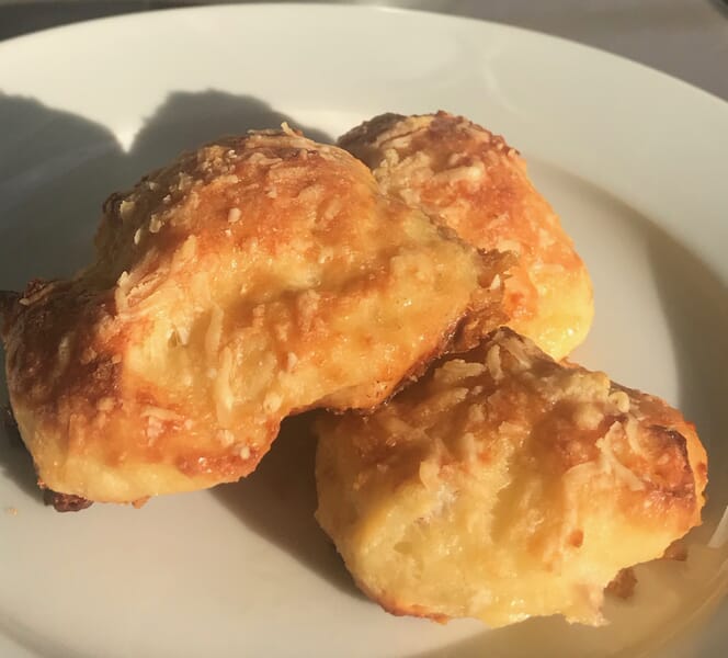Cheese Puffs (Gougères) Bacon and Shallot