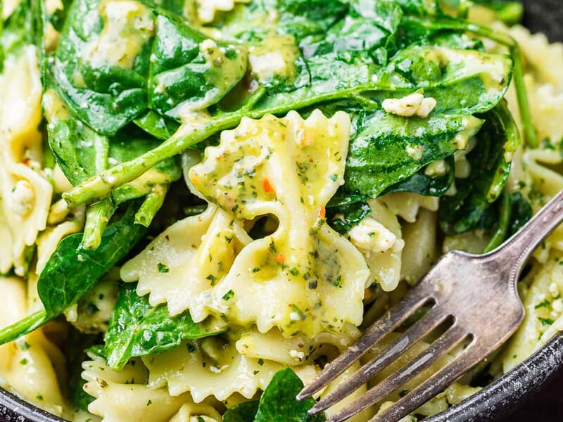 Spinach, Gorgonzola Pasta Salad