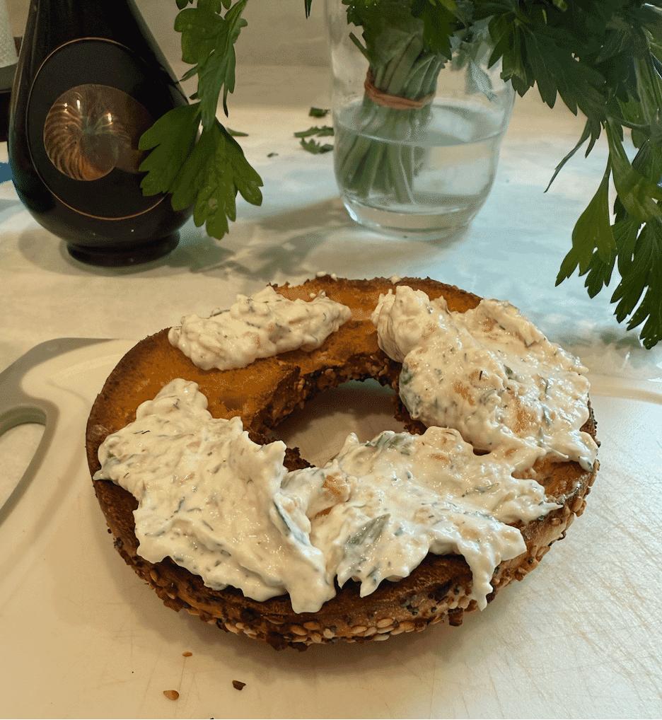 Smoked Salmon Cream Cheese Spread with Horseradish, Dill and Herbs